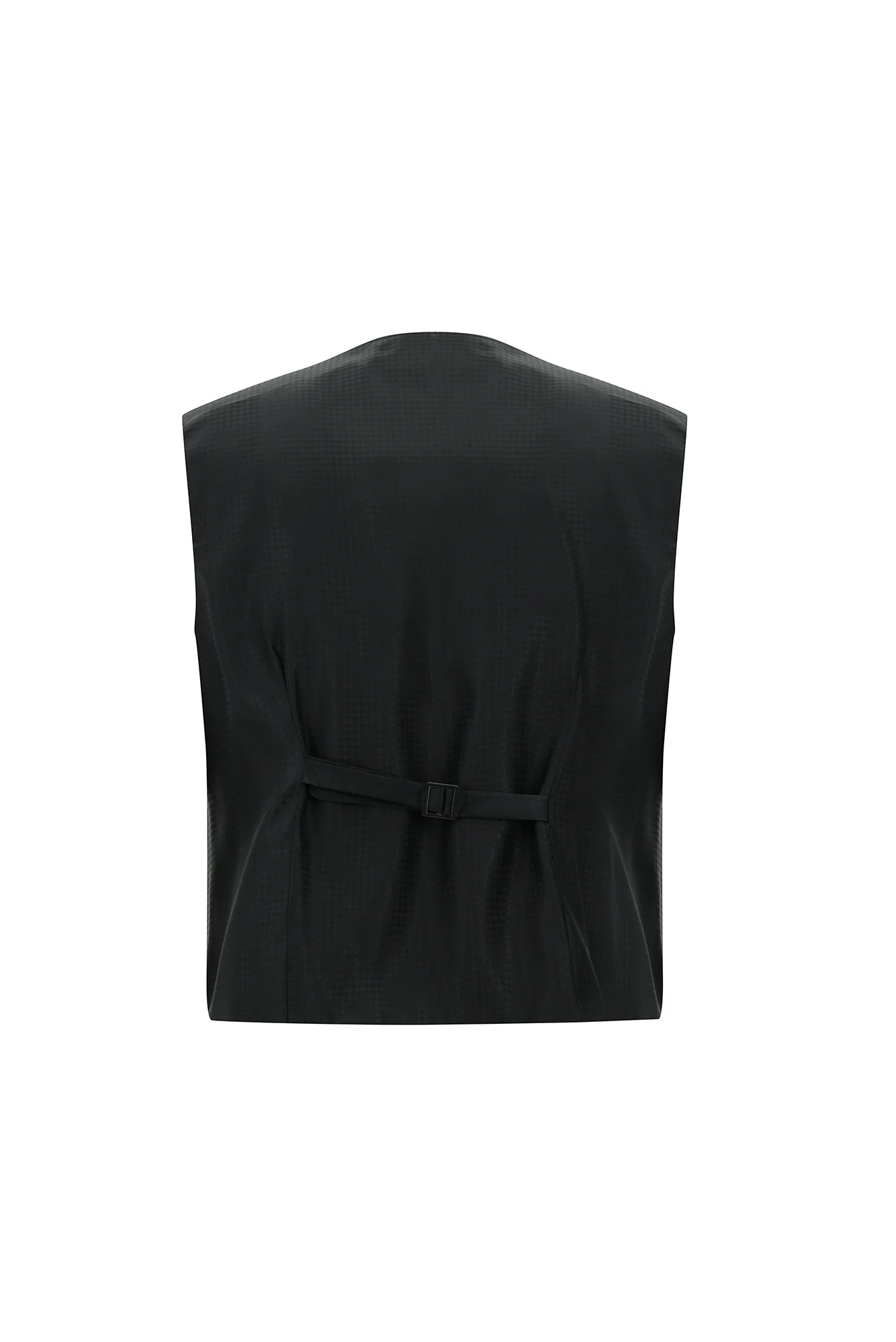 Orta Lacivert 7 Drop Slim Fit Dar Kesim Mono Yaka Yelekli Smokin & Damatlık - Image 5