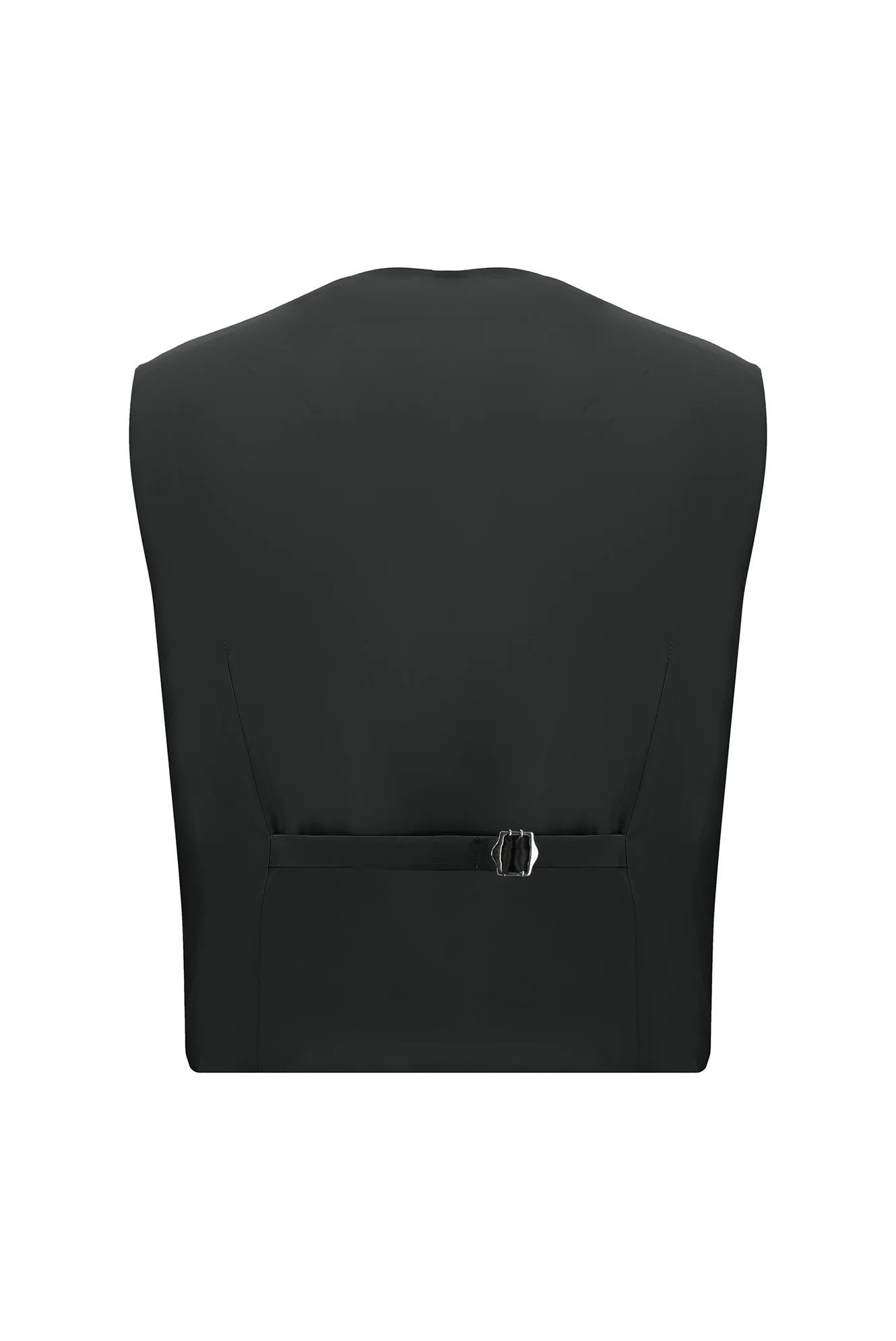 Siyah 7 Drop Slim Fit Dar Kesim Şal Yaka Yelekli Smokin & Damatlık - Image 5